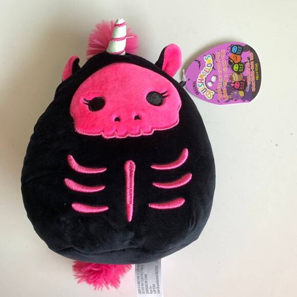 Squishmallow Skeleton Squad 7" Halloween Plush Stuffed Animal Black Serge Stump - Picture 3 of 12